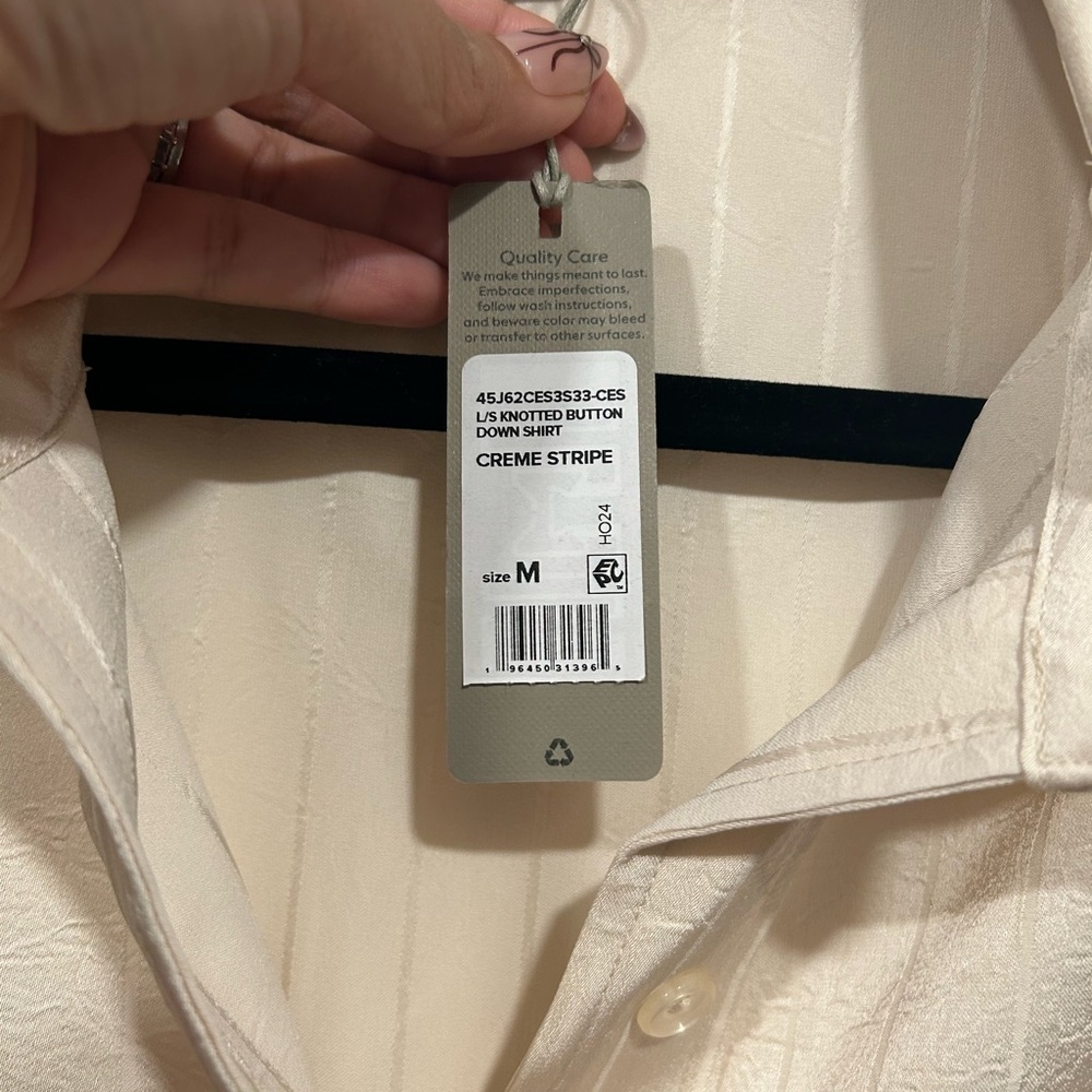 Hudson Jeans Cream Button Down Shirt - Picture 6 of 8